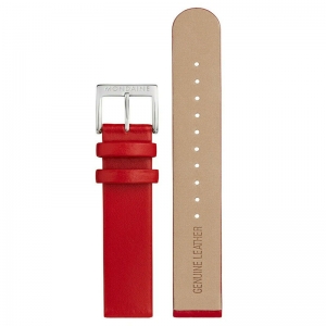Mondaine Uhrenarmband (Vegan) Leder Rot 12 bis 22 mm 