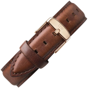 Daniel Wellington 20mm Uhrenarmband Classic St Mawes Leder Braun mit Roséschliesse