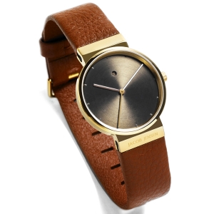 Jacob Jensen Uhrenarmband 854 Leder Braun 17 mm