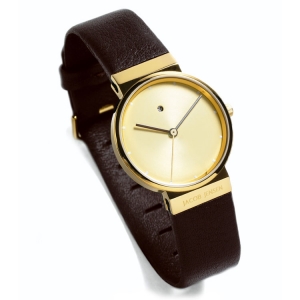 Jacob Jensen Uhrenarmband 855 Leder Dunkelbraun 17 mm