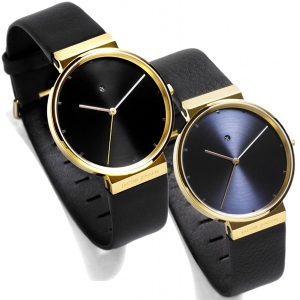 Jacob Jensen Uhrenarmband 846, 847 Leder Schwarz 19 mm
