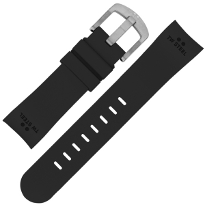 TW Steel Uhrenarmband TW25, TW26, TWA25, TWA26, TW41 - Gummi Schwarz 24mm