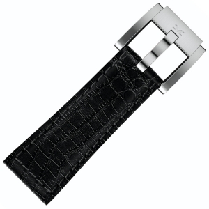 Marc Coblen / TW Steel Uhrenarmband Leder Alligator Schwarz 22mm
