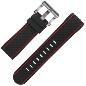 TW Steel Uhrenarmband TS1, TS2 Schwarz Gummi 24mm