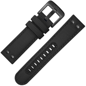 TW Steel Uhrenarmband VS41, VS43 Schwarz Canvas 22mm