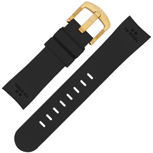 TW Steel Uhrenarmband TW27, TWA27 - Gummi Schwarz 24mm