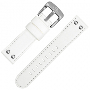 TW Steel Uhrenarmband Leder Weiss 24mm