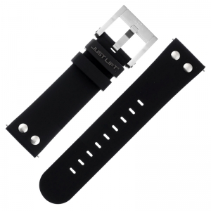 TW Steel Uhrenarmband TW985 Simeon Panda Gummi Schwarz 24mm