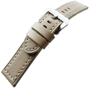 Vintage Uhrenarmband Lenzers Leder Grau