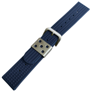 Waffle Strap Uhrenarmband Gummi Blau