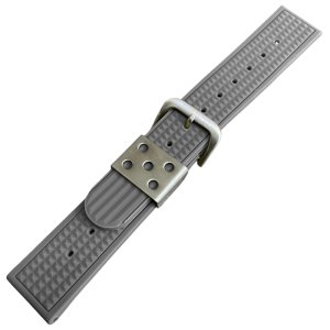 Waffle Strap Uhrenarmband Gummi Grau