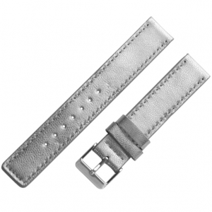 OOZOO Uhrenarmband Leder Silber