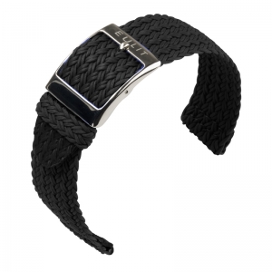 Eulit Two Piece Perlon Uhrenarmband Palma Pacific Schwarz