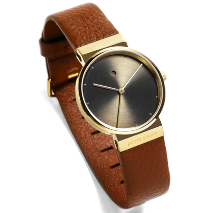 Jacob Jensen Uhrenarmband 854 Leder Braun 17 mm