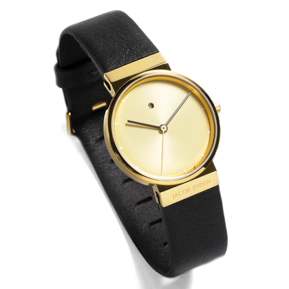Jacob Jensen Uhrenarmband 855 Leder Dunkelbraun 17 mm