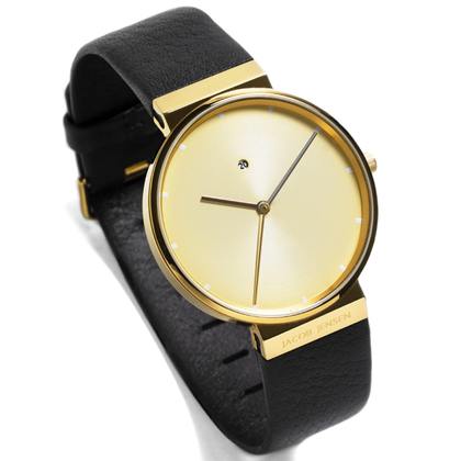 Jacob Jensen Uhrenarmband 845 Leder Dunkelbraun 19 mm