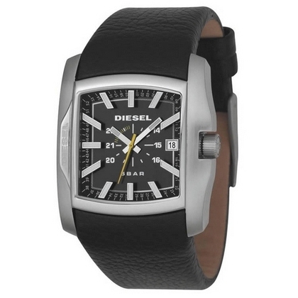 Diesel DZ1178 Uhrenarmband Leder Schwarz