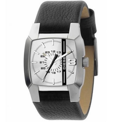 Diesel DZ1091 Uhrenarmband Leder Schwarz