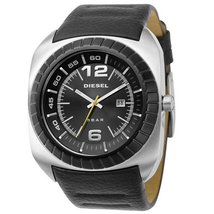 Diesel DZ1276 Uhrenarmband Leder Schwarz