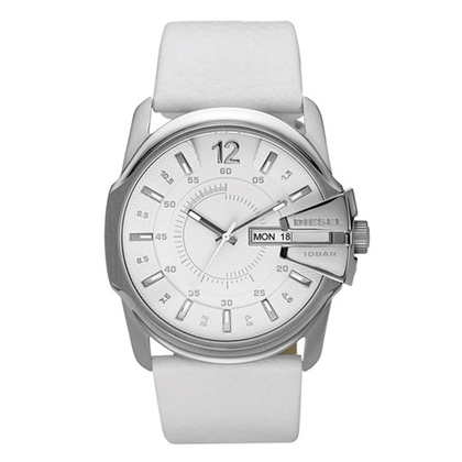 Diesel DZ1405 Uhrenarmband Leder Weiss