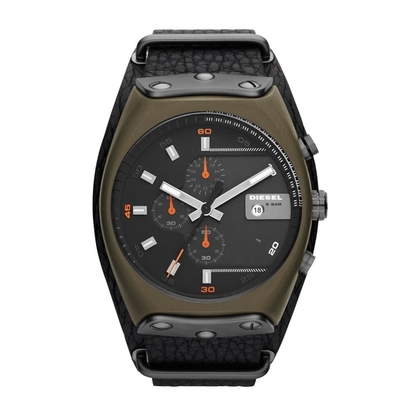 Diesel DZ4295 Uhrenarmband Leder Schwarz