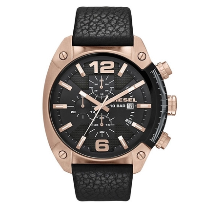 Diesel DZ4297  Uhrenarmband Leder Schwarz