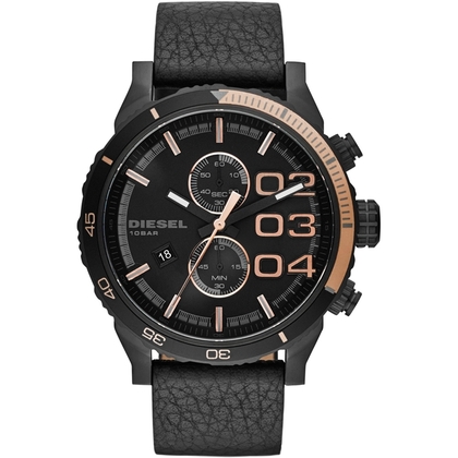 Diesel DZ4327 Uhrenarmband Leder Schwarz