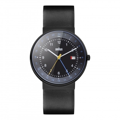 Braun Uhrenarmband für BN0142BKBKG - Leder Schwarz