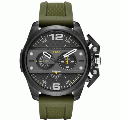 Diesel DZ4391 Uhrenarmband Gummi Grün 