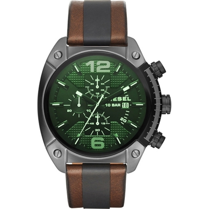 Diesel DZ4414 Uhrenarmband Leder Braun Schwarz