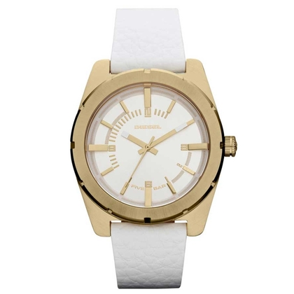 Diesel DZ5356 Uhrenarmband Leder Weiss