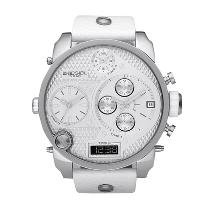 Diesel DZ7194 Uhrenarmband Leder Weiss
