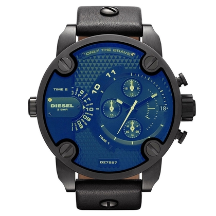 Diesel DZ7257 Uhrenarmband Leder Schwarz