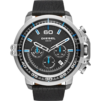 Diesel DZ4408 Uhrenarmband Leder Schwarz