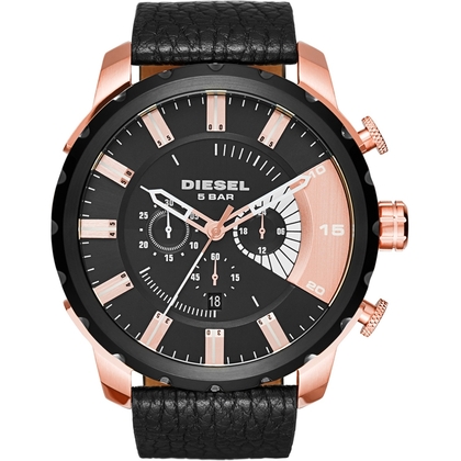 Diesel DZ4347 Uhrenarmband Leder Schwarz