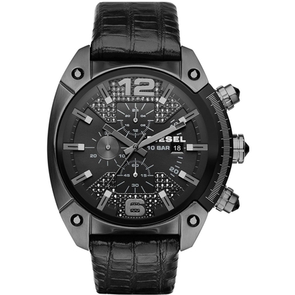 Diesel DZ4372 Uhrenarmband Leder Schwarz