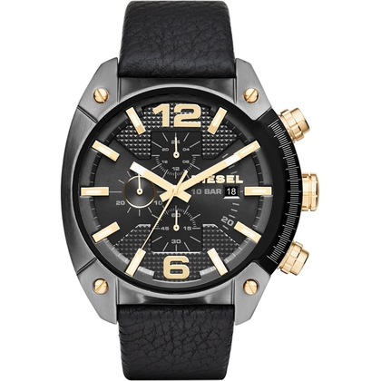 Diesel DZ4375 Uhrenarmband Leder Schwarz