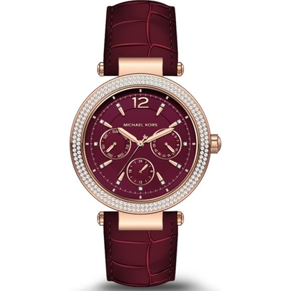 Michael Kors MK2568 Uhrenarmband Leder Rot