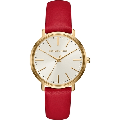 Michael Kors MK2596 Uhrenarmband Leder Rot