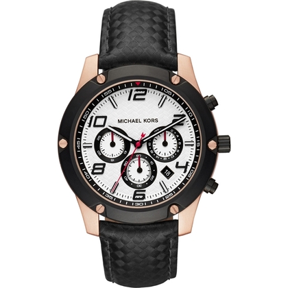 Michael Kors MK8489 Uhrenarmband Leder Schwarz