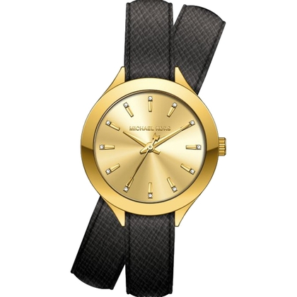 Michael Kors MK2502 Uhrenarmband Leder Schwarz