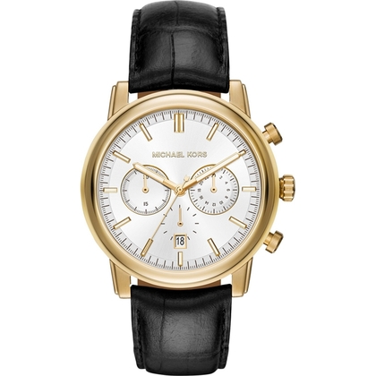 Michael Kors MK8458 Uhrenarmband Leder Schwarz