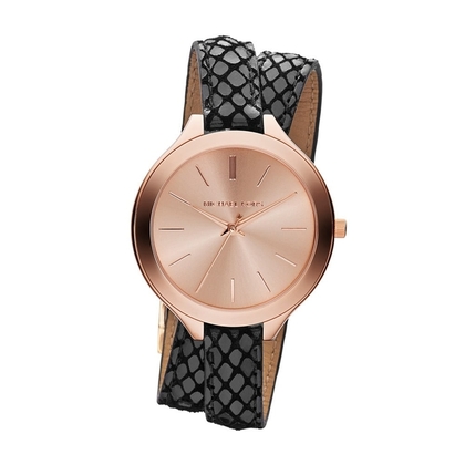 Michael Kors MK2322 Uhrenarmband Leder Schwarz