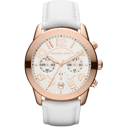 Michael Kors MK2289 Uhrenarmband Leder Weiss