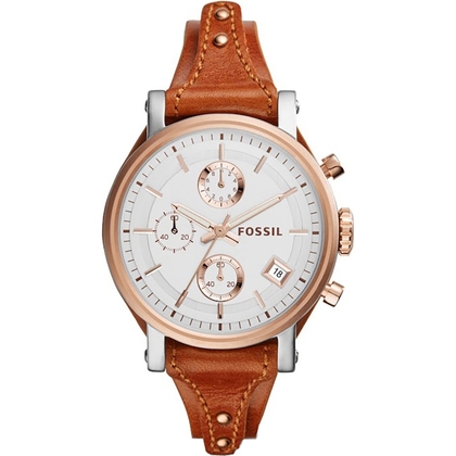 Fossil ES3837 Uhrenarmband Leder Braun