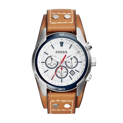 Fossil CH2986 Uhrenarmband Leder Braun