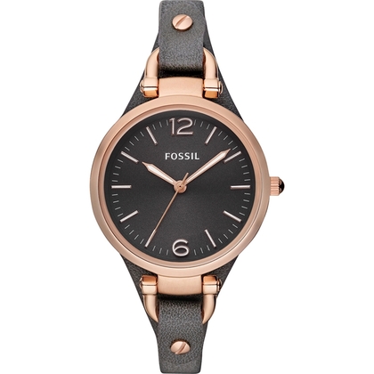 Fossil ES3077 Uhrenarmband Leder Schwarz