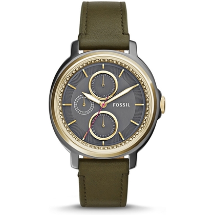 Fossil ES3833 Uhrenarmband Leder Grün
