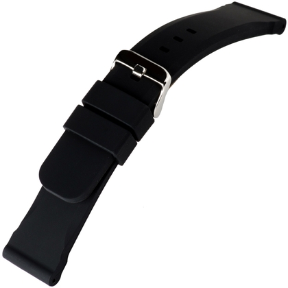 Schwarzes Silikon Gummi Uhrenarmband