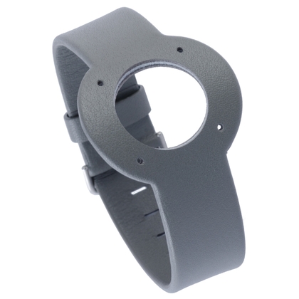 Jacob Jensen Uhrenarmband Strata Graues Leder 20mm 